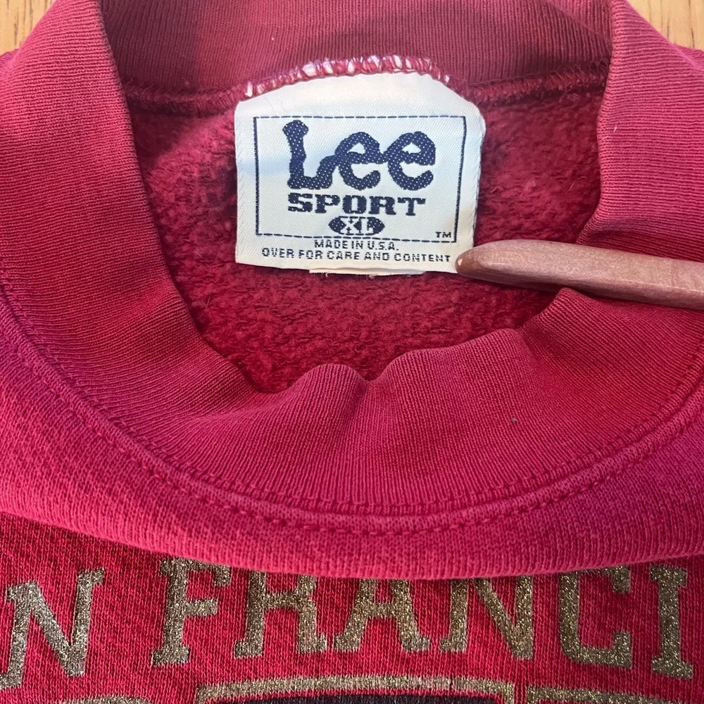 Vintage Lee Sport San Francisco 49ers Crewneck Sweatshirt Made USA XL - Picture 4 of 11